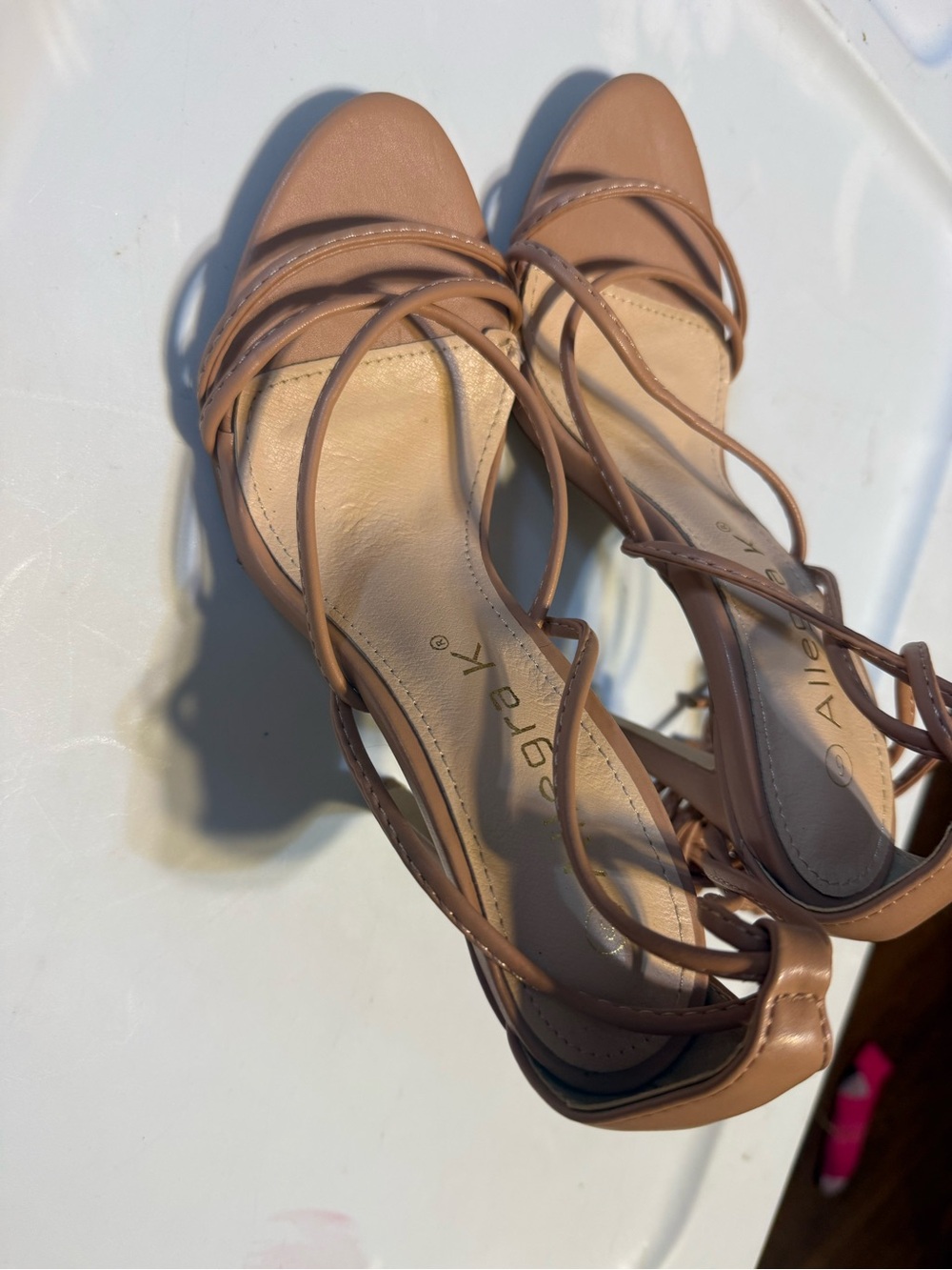 Aldo Blush Strappy Block-Heel Sandals